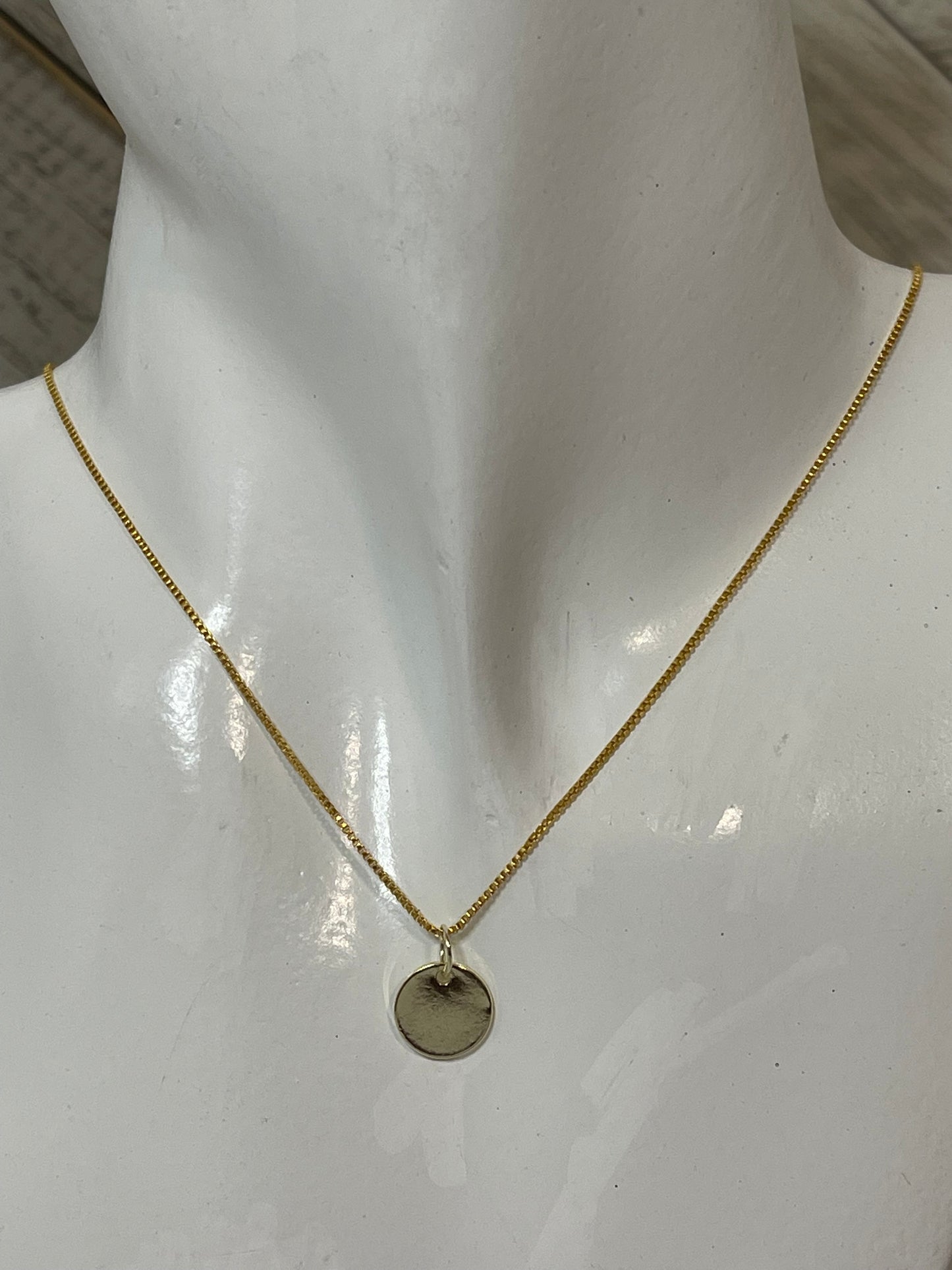 Custom engraved necklace gold- filled pendant