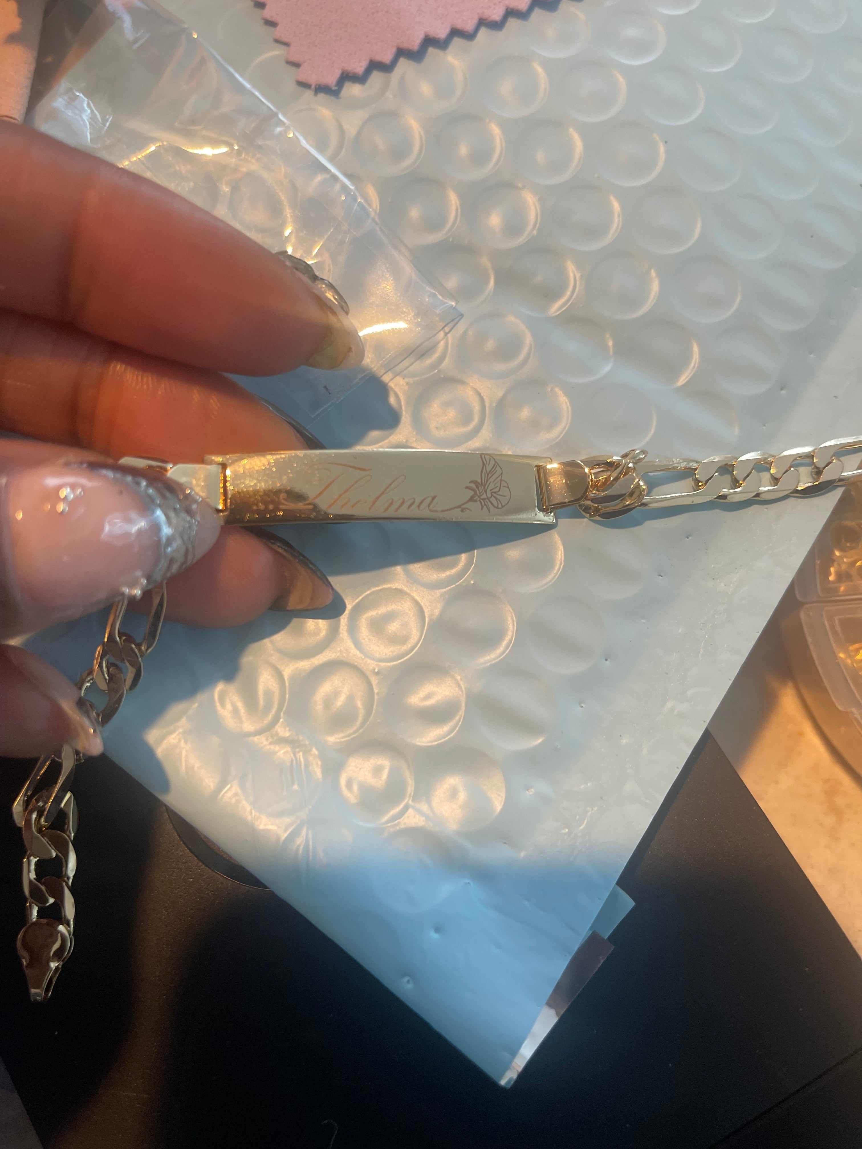 Custom engraved Gold filled bracelet