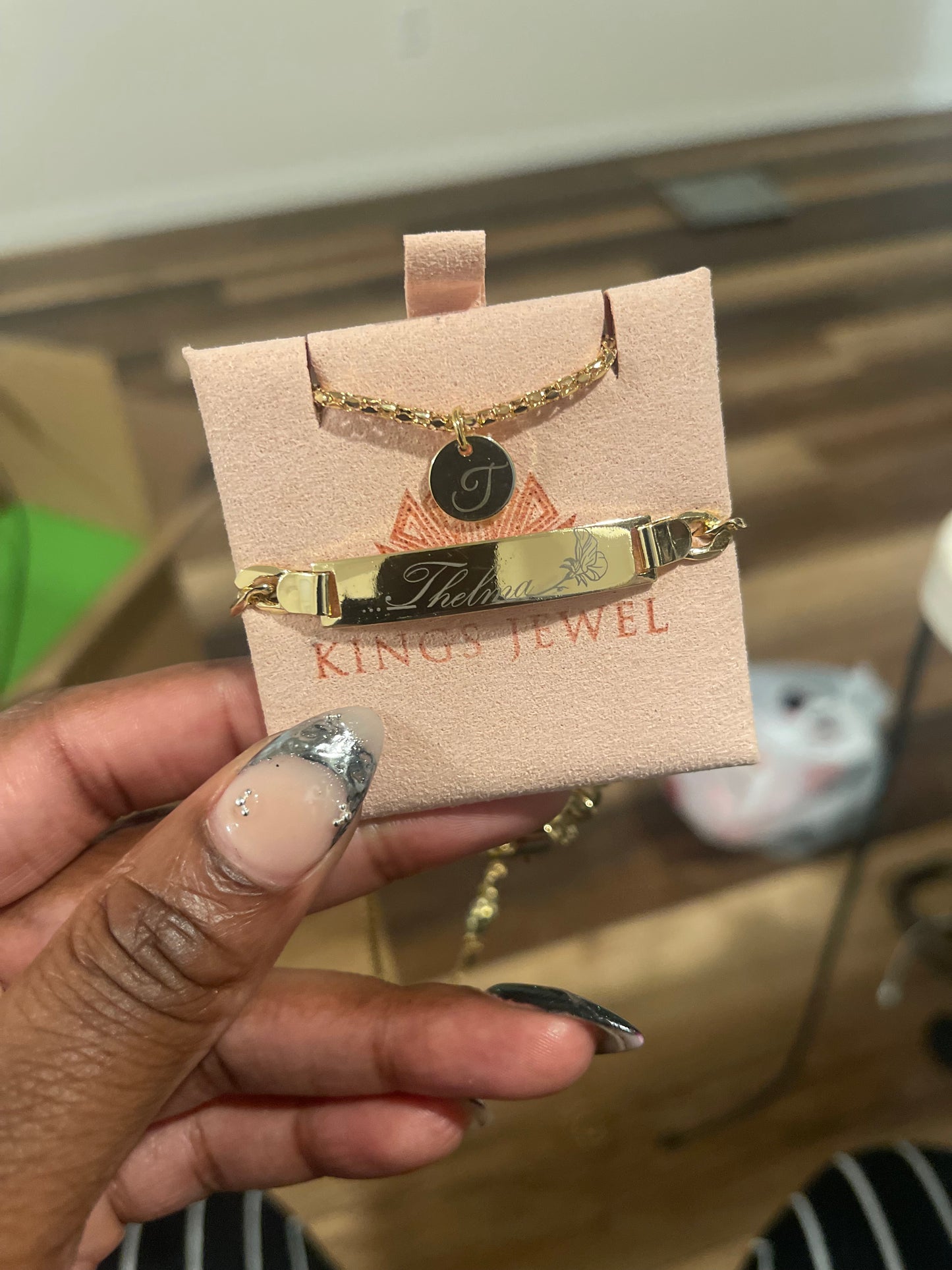 Custom engraved Gold filled bracelet